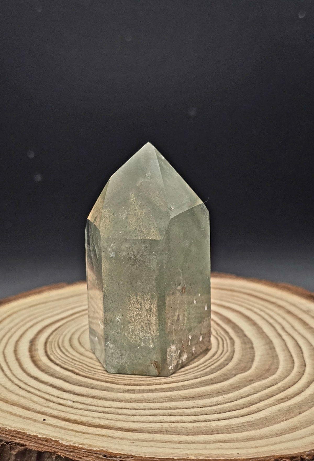 Brazilian Chlorite tower (Clear Quartz with Chlorite inclusions)