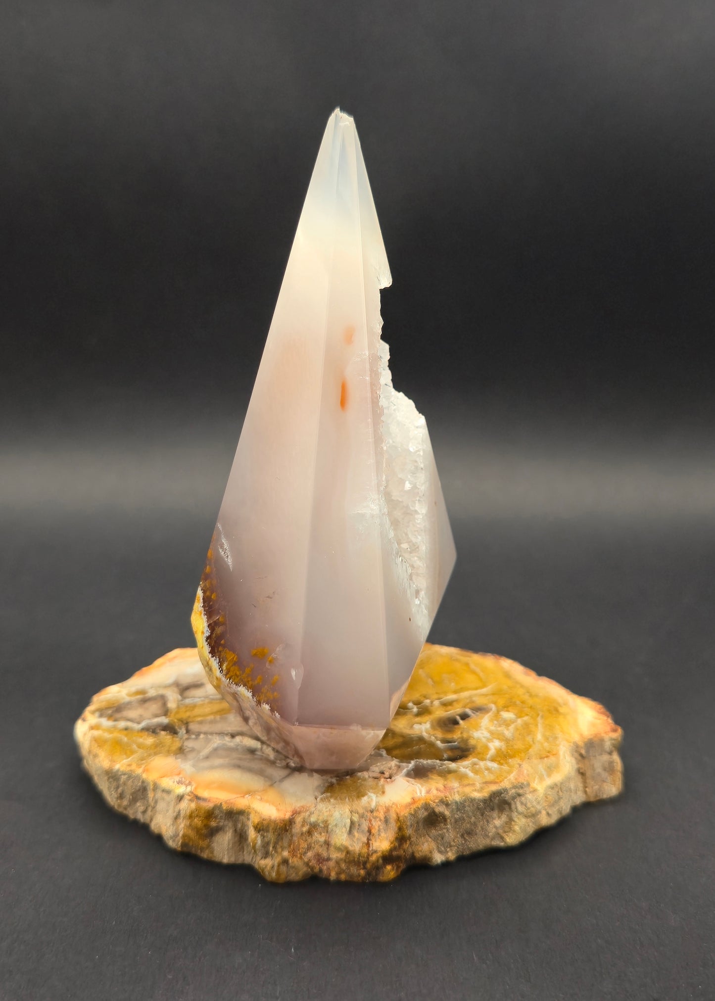 Agate Diamond with Druzy Pocket