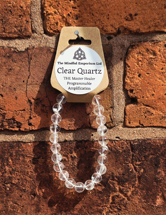 Clear Quartz (high grade) 8mm Crystal Bracelet