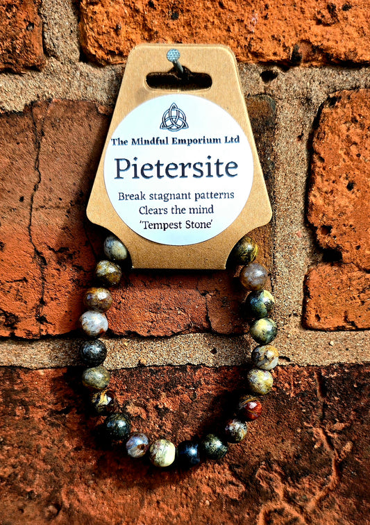 Pietersite 8mm Crystal Bracelet