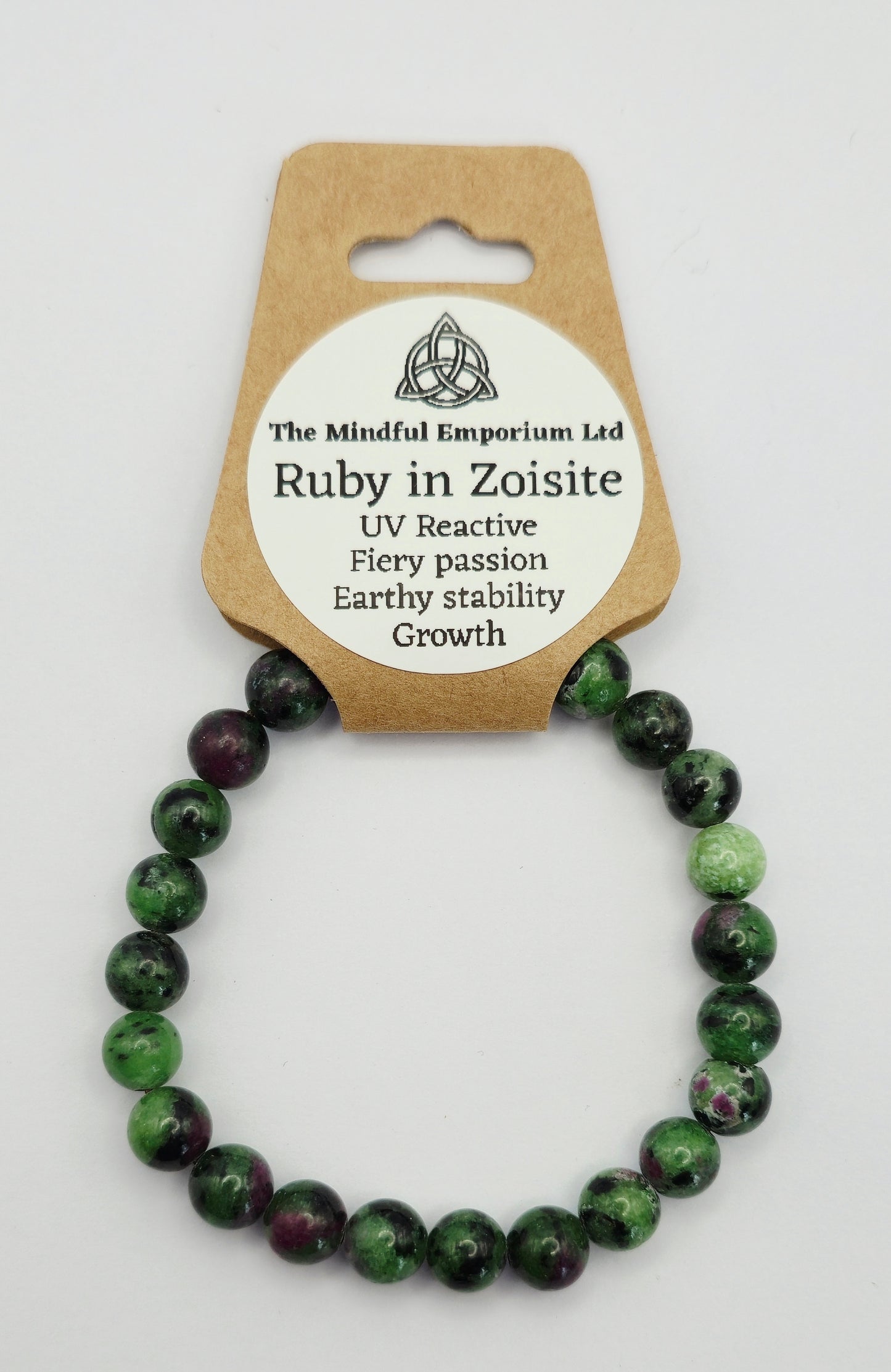 Ruby in Zoisite 8mm Bracelet