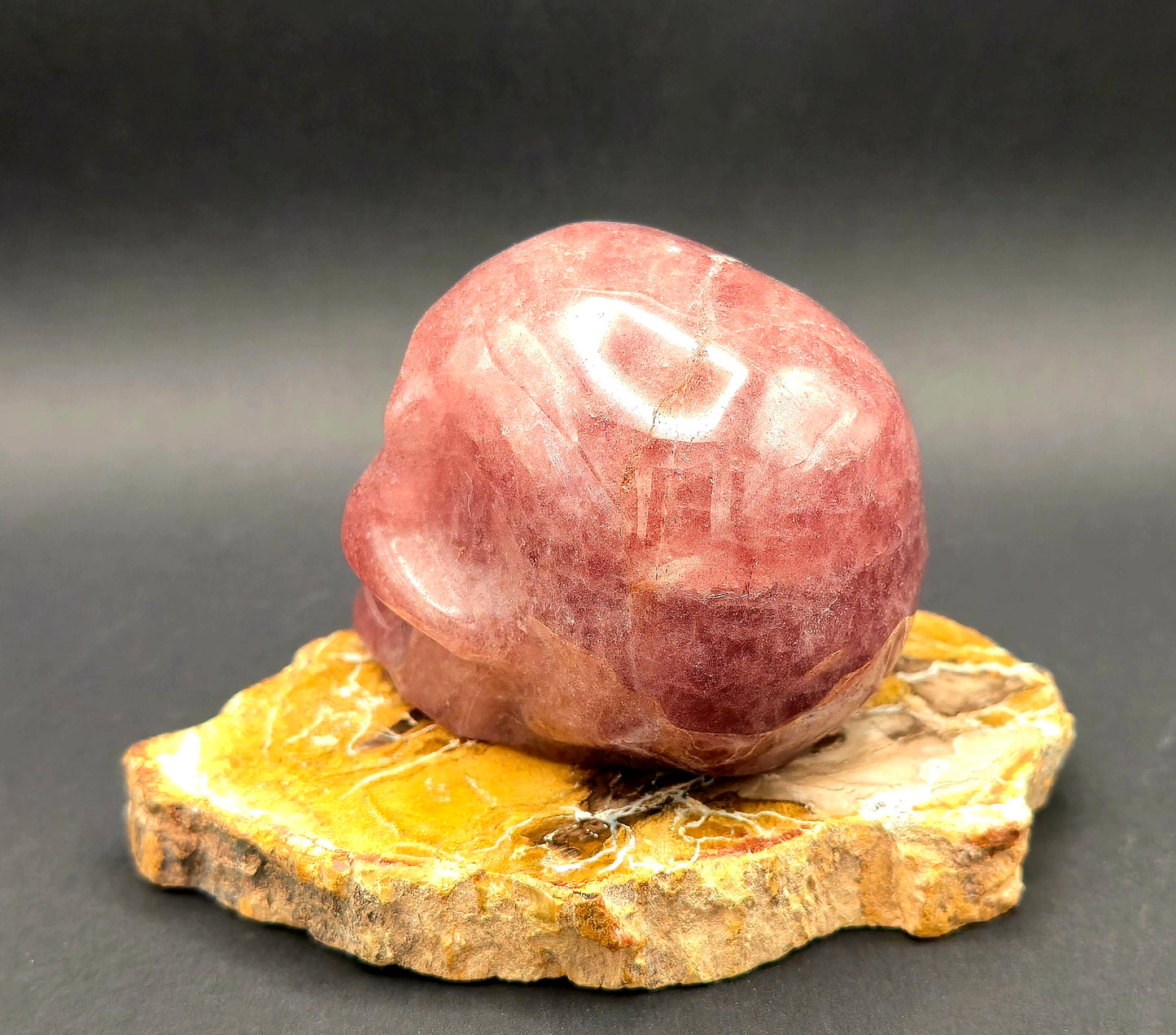 Strawberry Quartz Skull