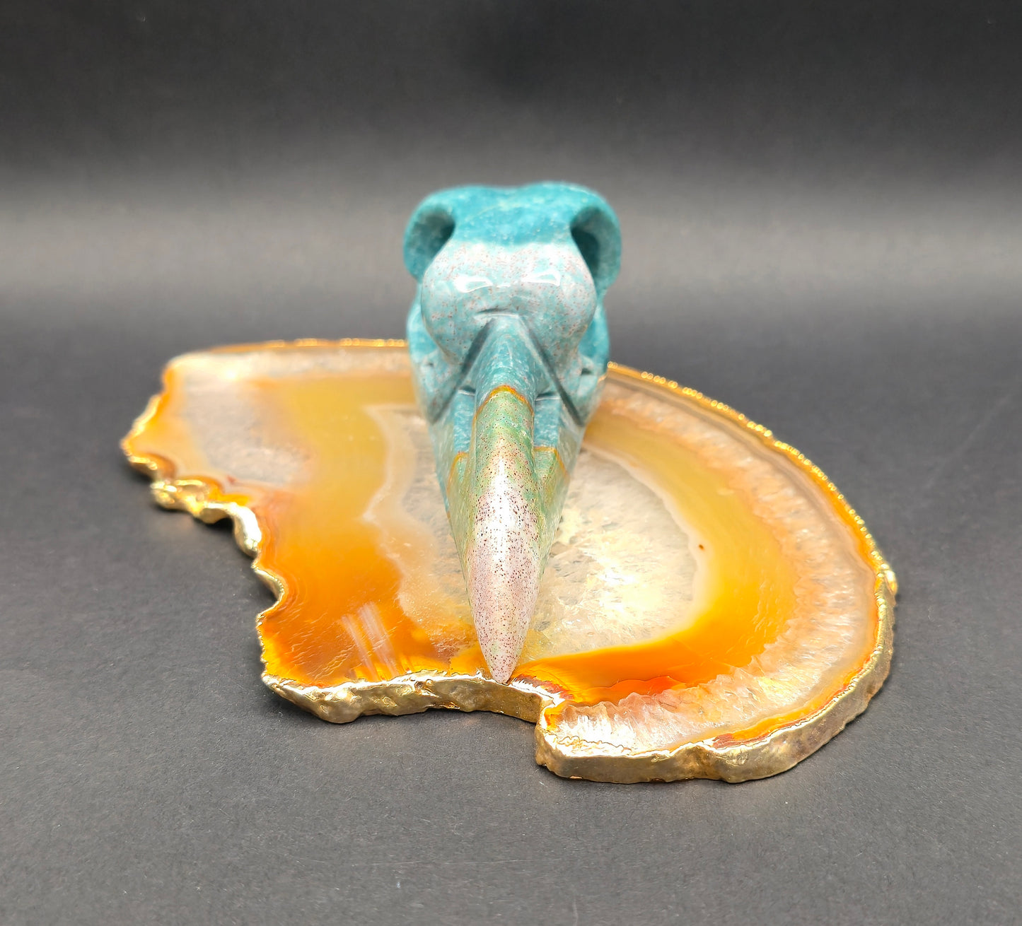 Ocean Jasper Raven Skull