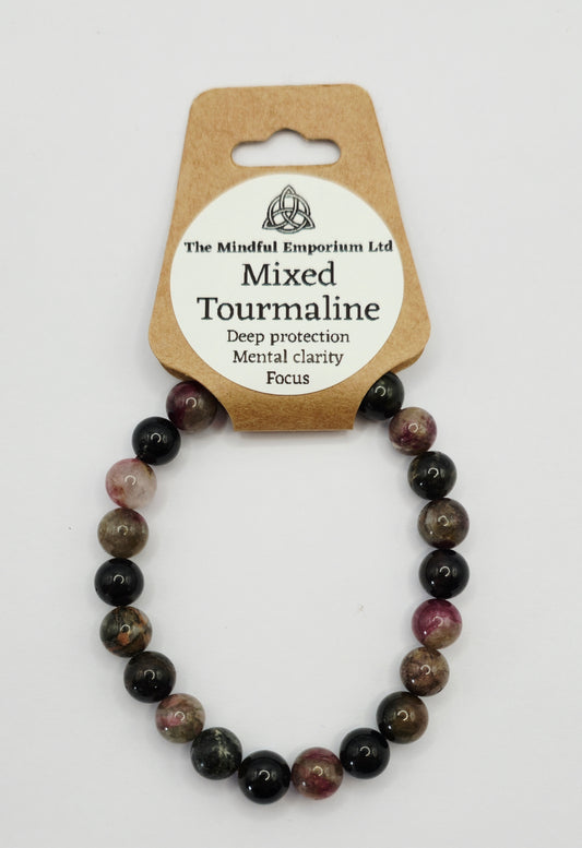 Mixed Tourmaline 8mm Bracelet