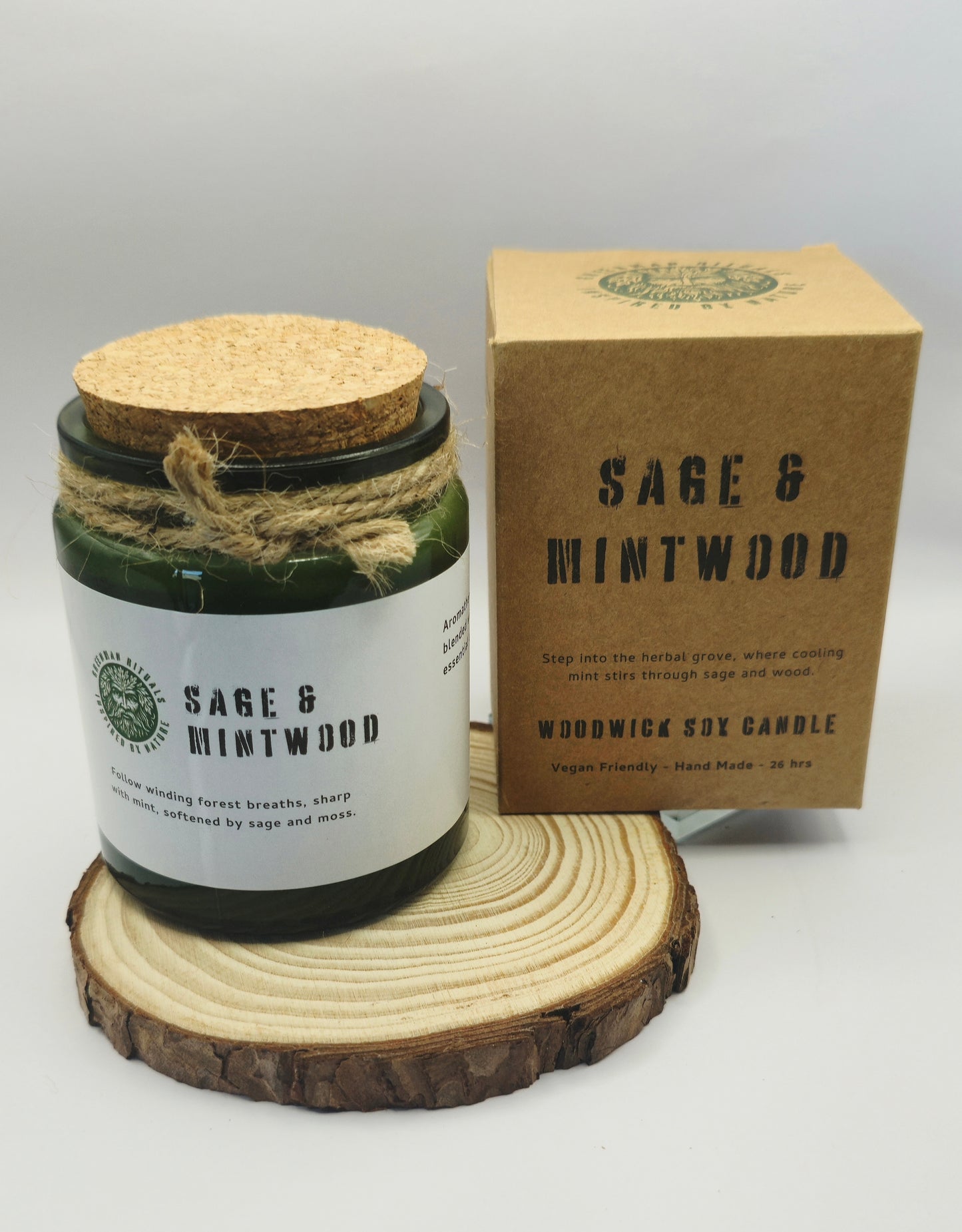 Green Man Sage & Mintwood Soy Wax Candle