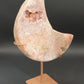 Pink Amethyst Moon on Stand