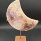 Pink Amethyst Moon on Stand