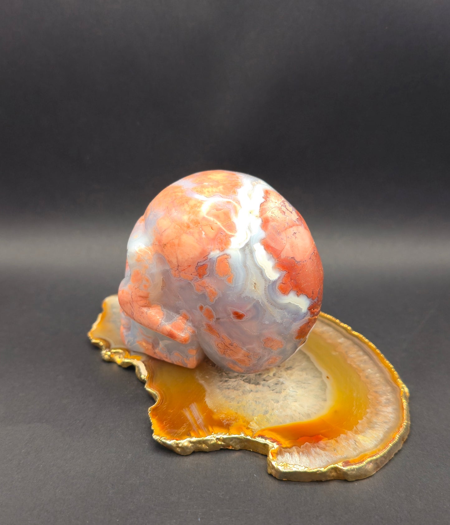 Pink Agate Skull