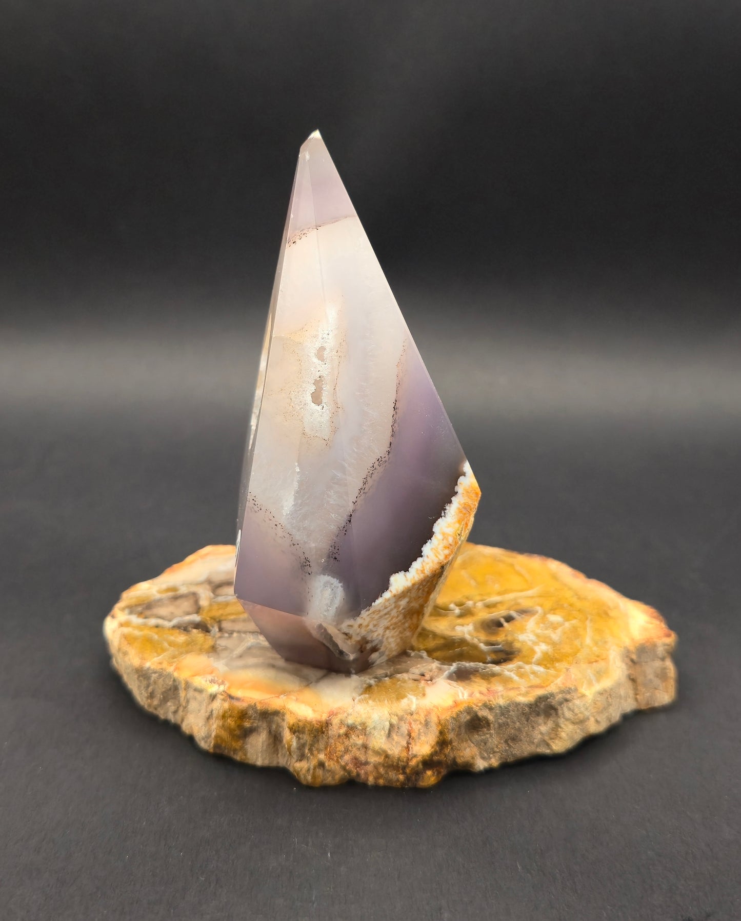 Agate Diamond with Druzy Pocket