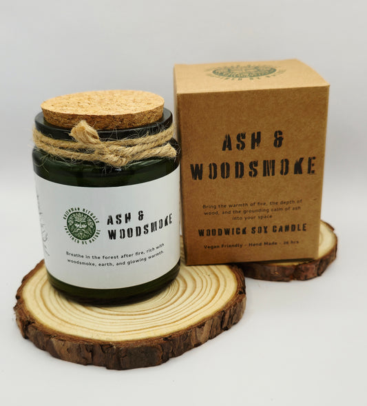 Green Man Ash & Woodsmoke Soy Wax Candle