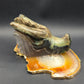Volcano Agate Dragon Skull Carving