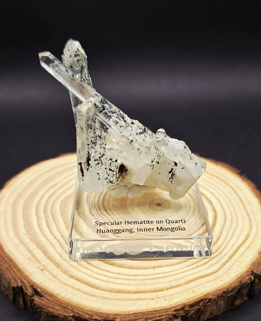 Specular Hematite on Quartz specimen