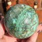 Rare Turquoise in Quartz Sphere