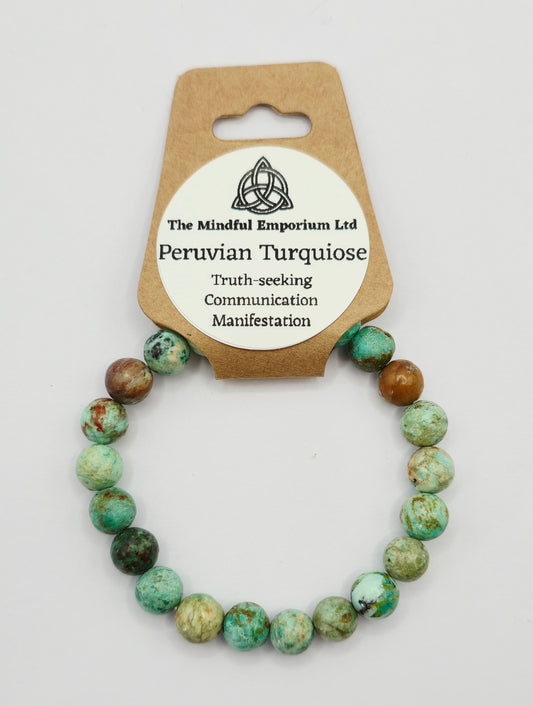Peruvian Turqoise 8mm Bracelet
