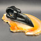 Obsidian Raven Skull Carving