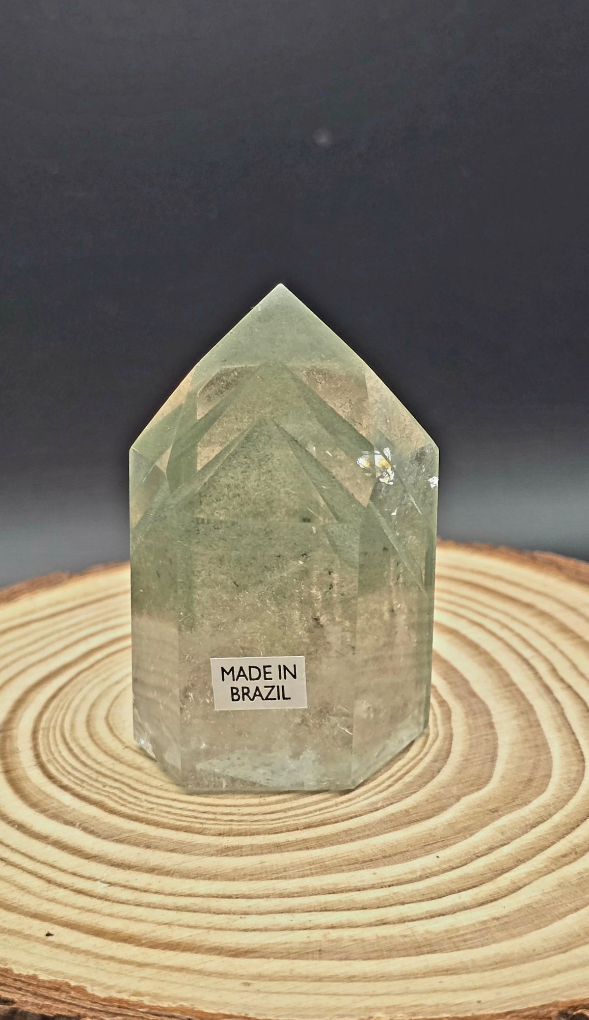 Brazilian Chlorite tower (Clear Quartz with Chlorite inclusions)