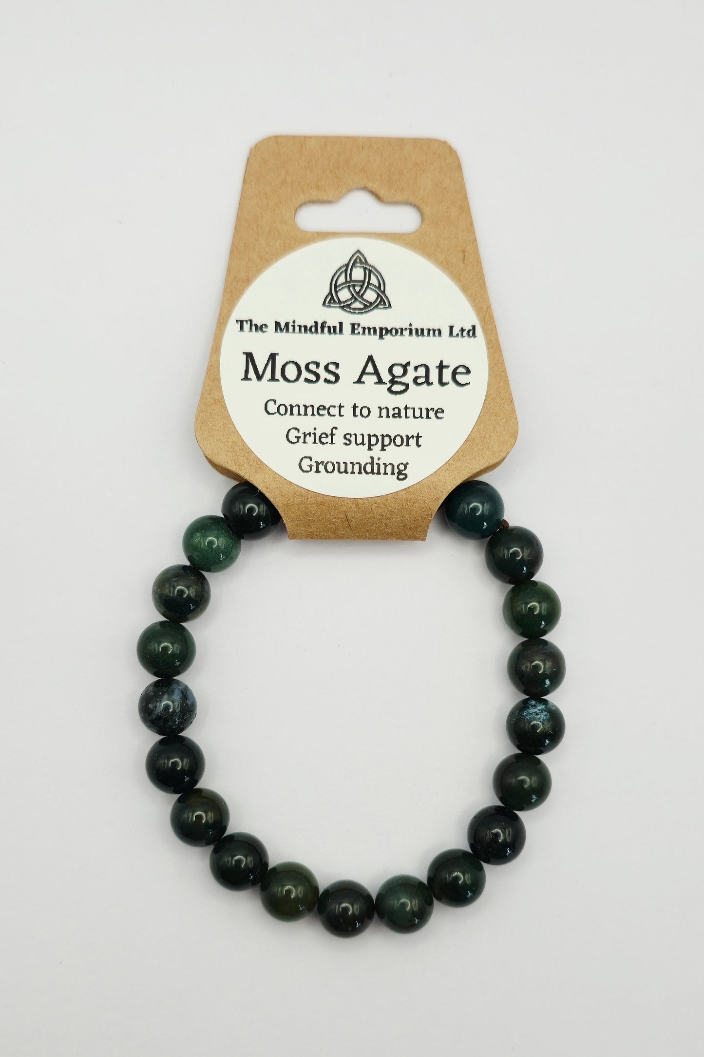 Moss Agate 8mm Bracelet