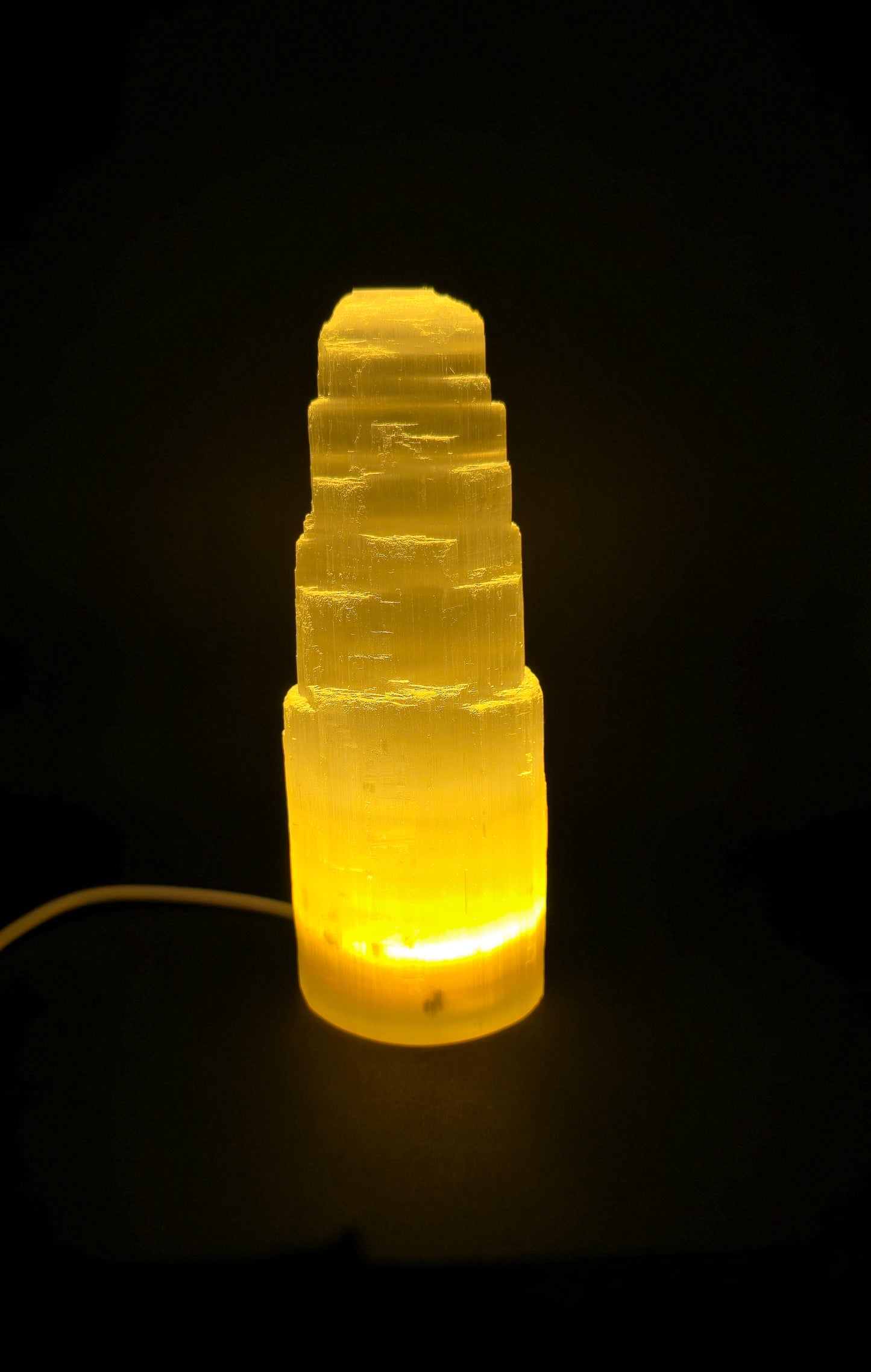 Selenite Mountain Lamp - USB