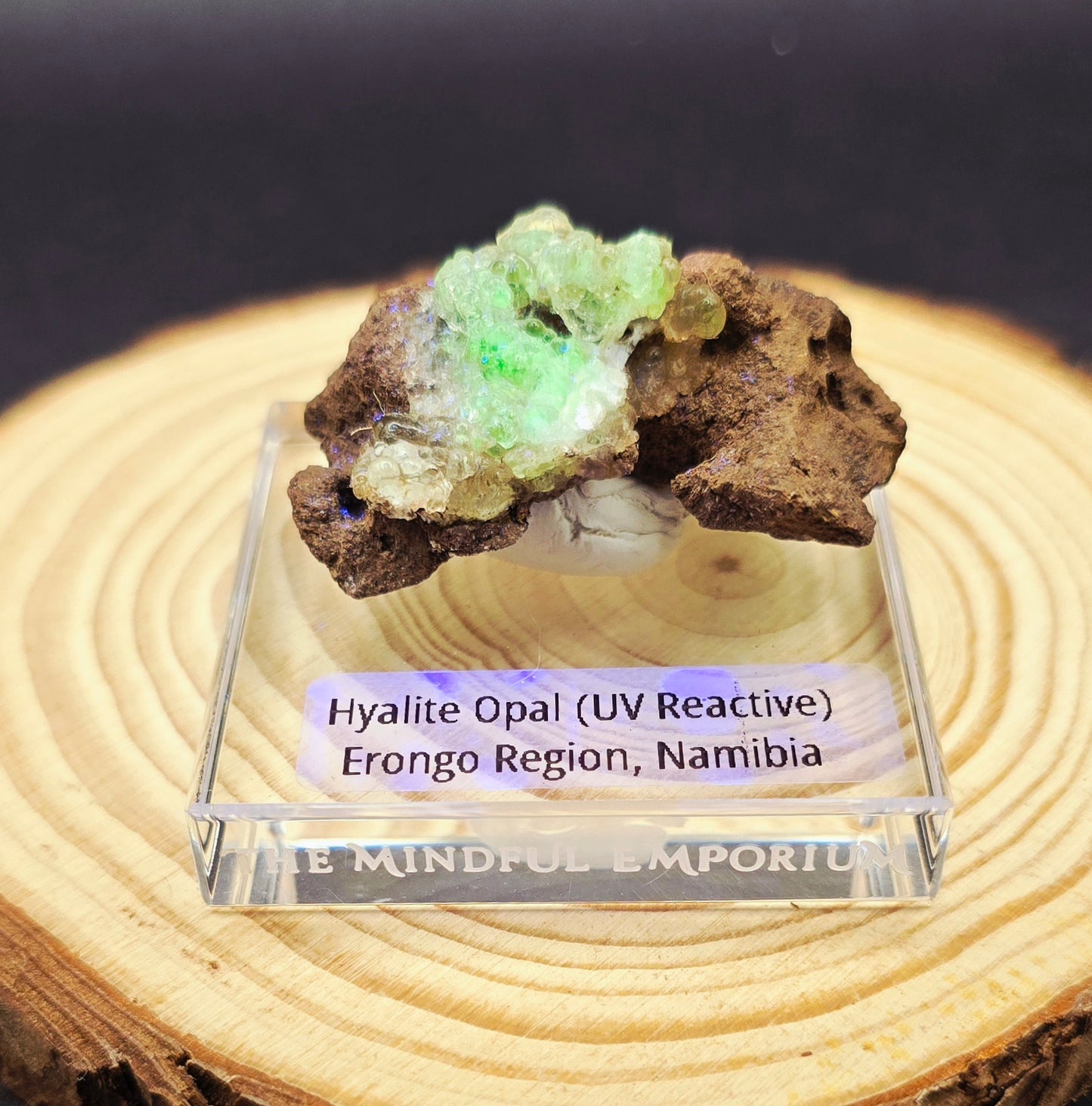 Hyalite Opal (UV Reactive) Specimen