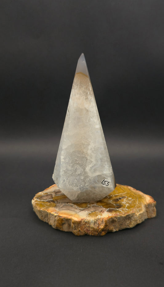 Agate Diamond with Druzy Pocket