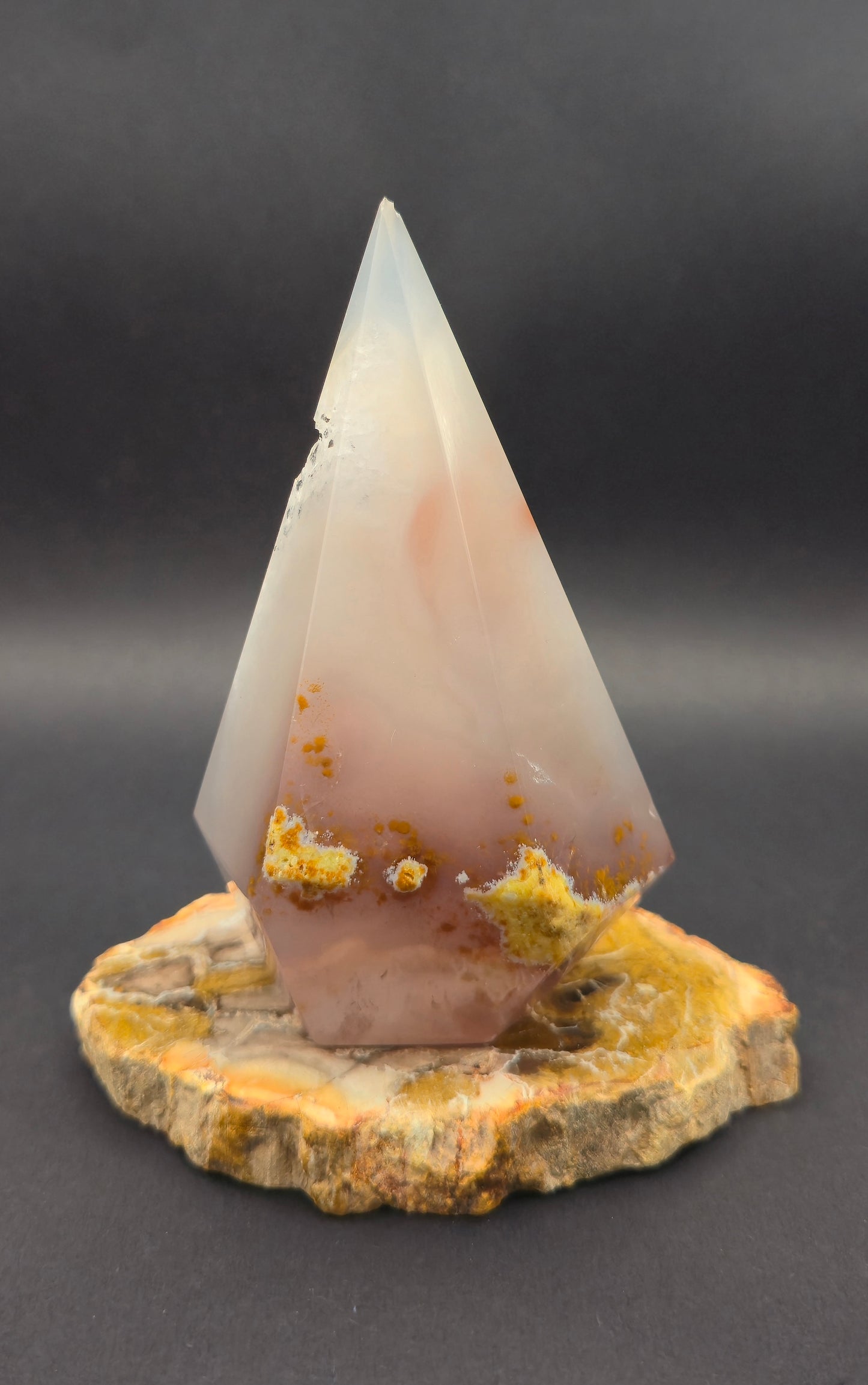 Agate Diamond with Druzy Pocket