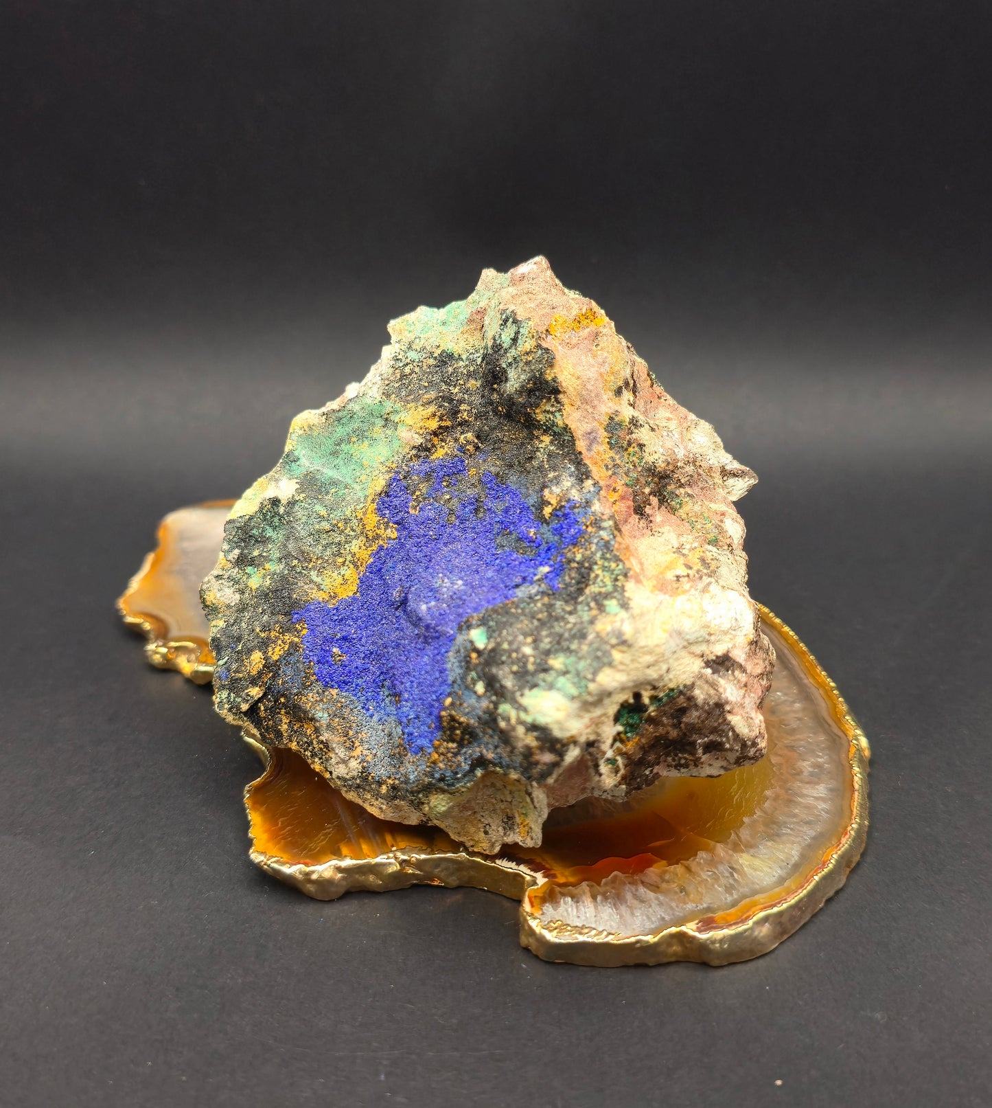 Crystallised Azurite with Malachite