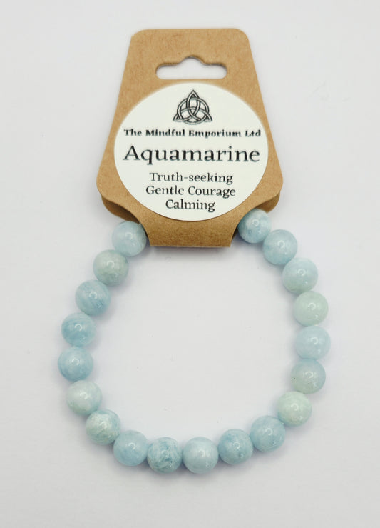 Aquamarine 8mm Bracelet