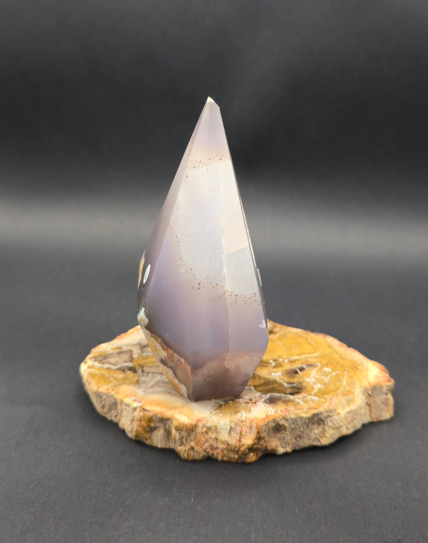 Agate Diamond with Druzy Pocket