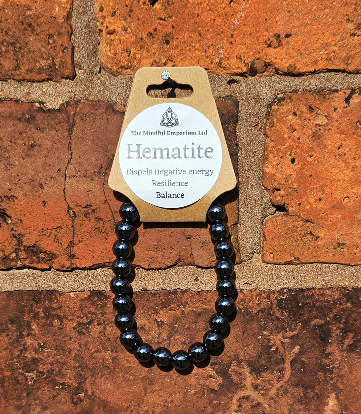 Hematite 8mm Crystal Bracelet