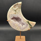 Pink Amethyst Moon on Stand