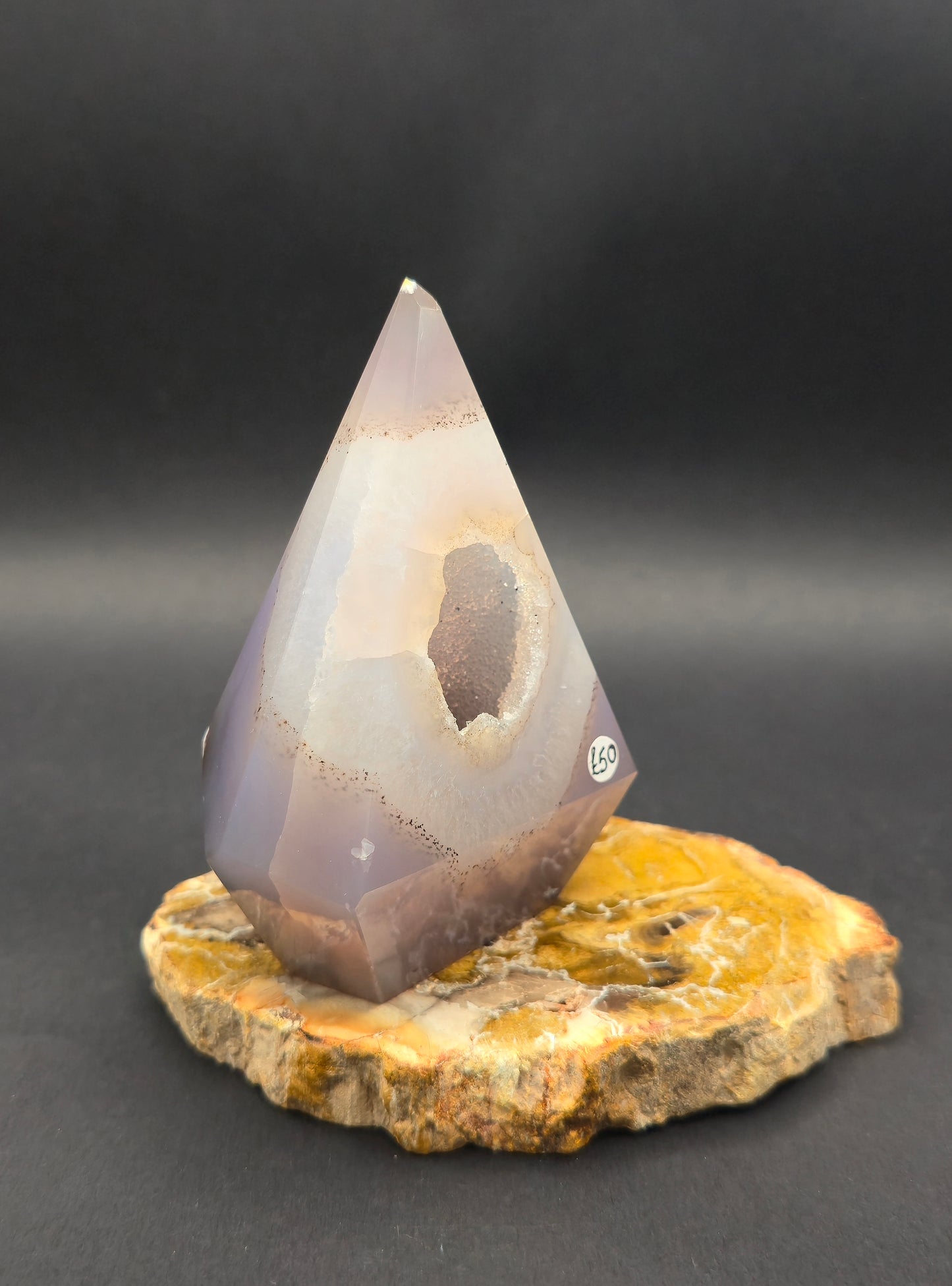 Agate Diamond with Druzy Pocket