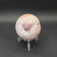 Pink Amethyst Sphere with Druzy Pocket