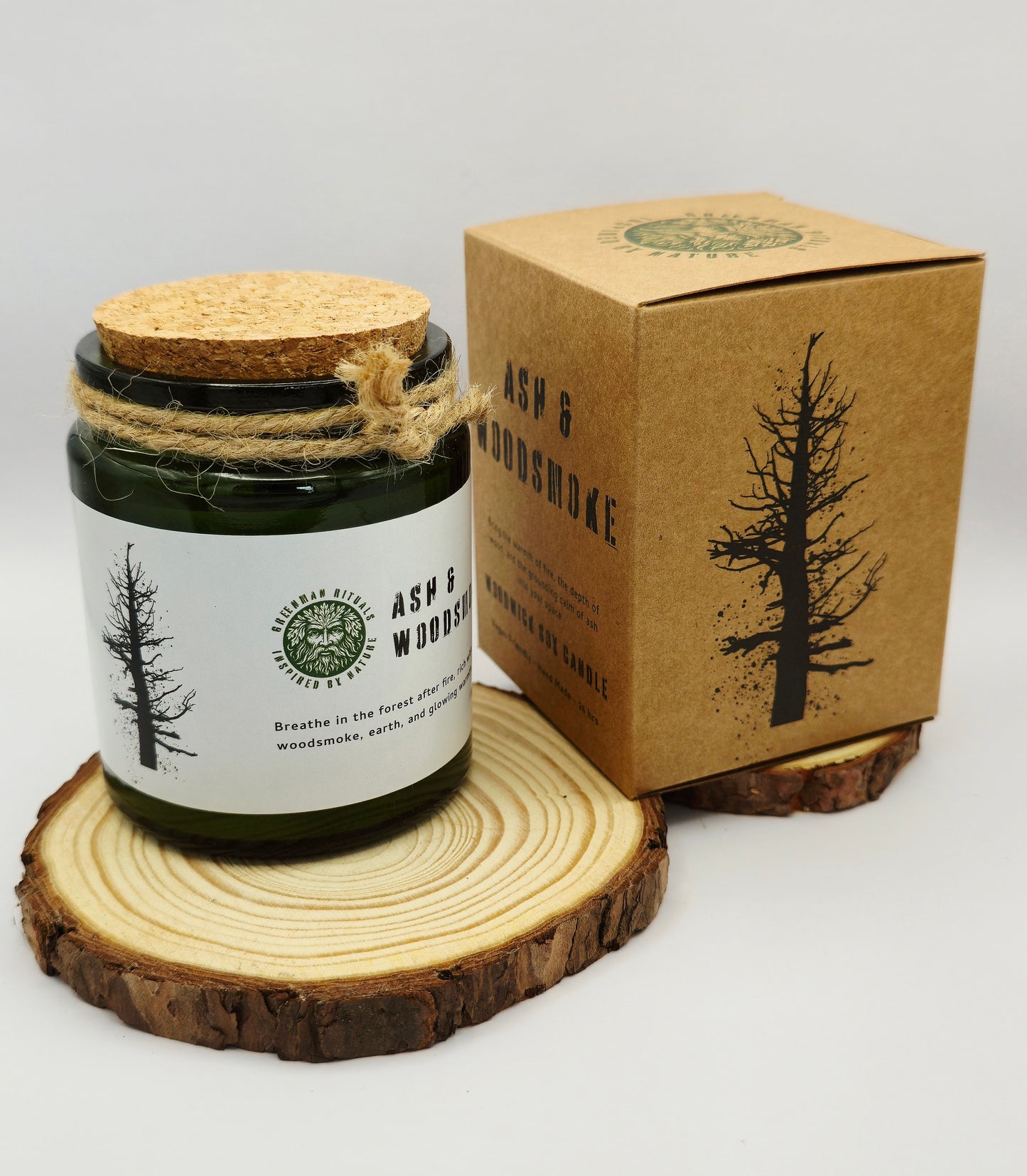 Green Man Ash & Woodsmoke Soy Wax Candle