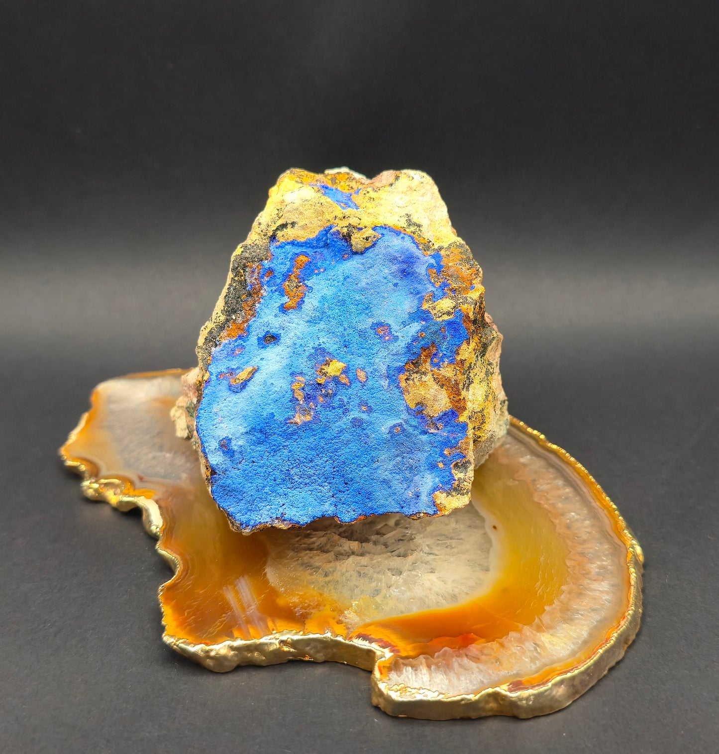 Crystallised Azurite with Malachite