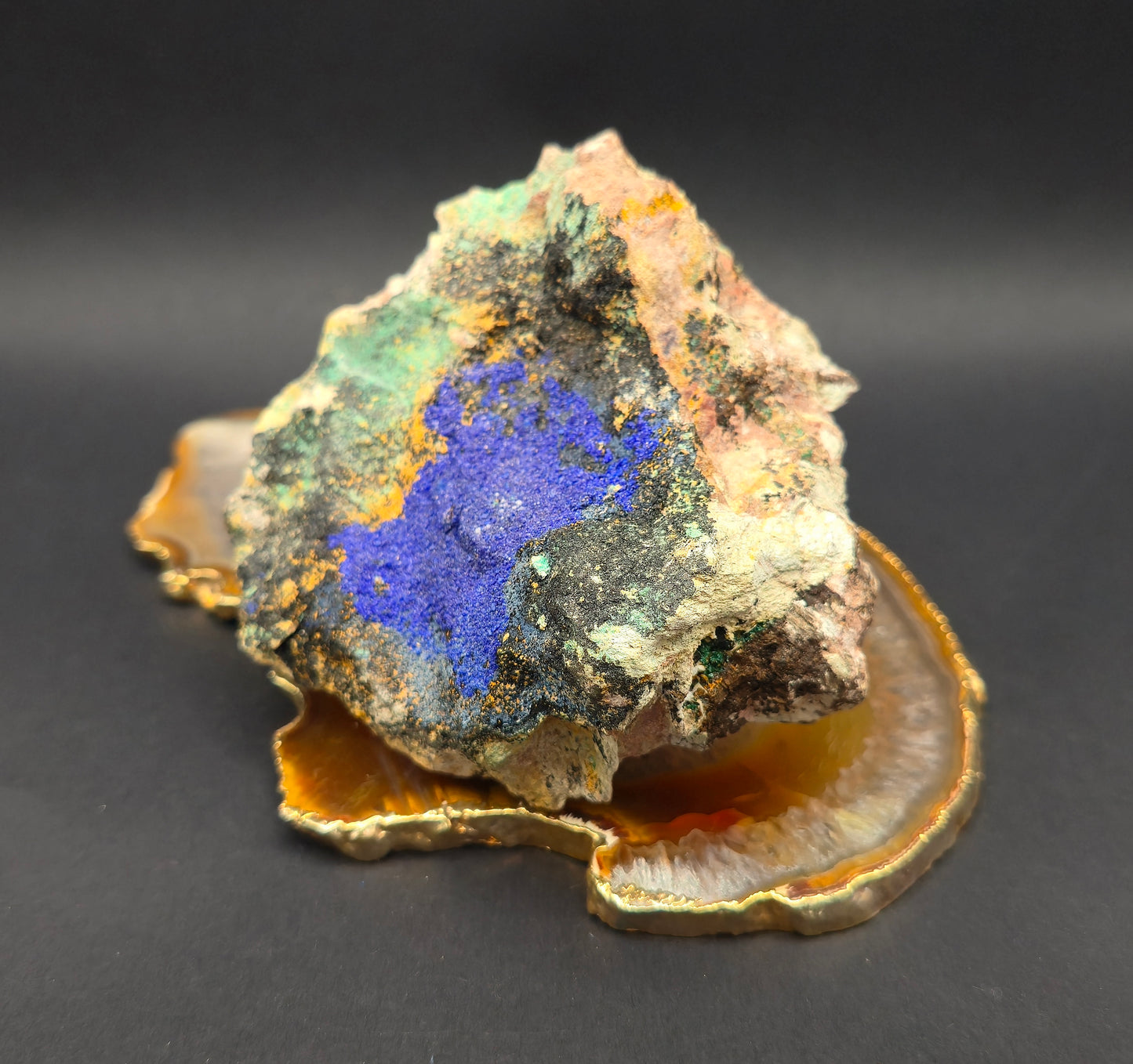 Crystallised Azurite with Malachite