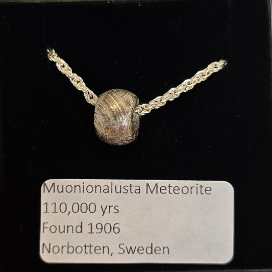 Muonionalusta Meteorite Pendant - Barrel