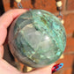 Rare Turquoise in Quartz Sphere