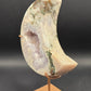 Pink Amethyst Moon on Stand