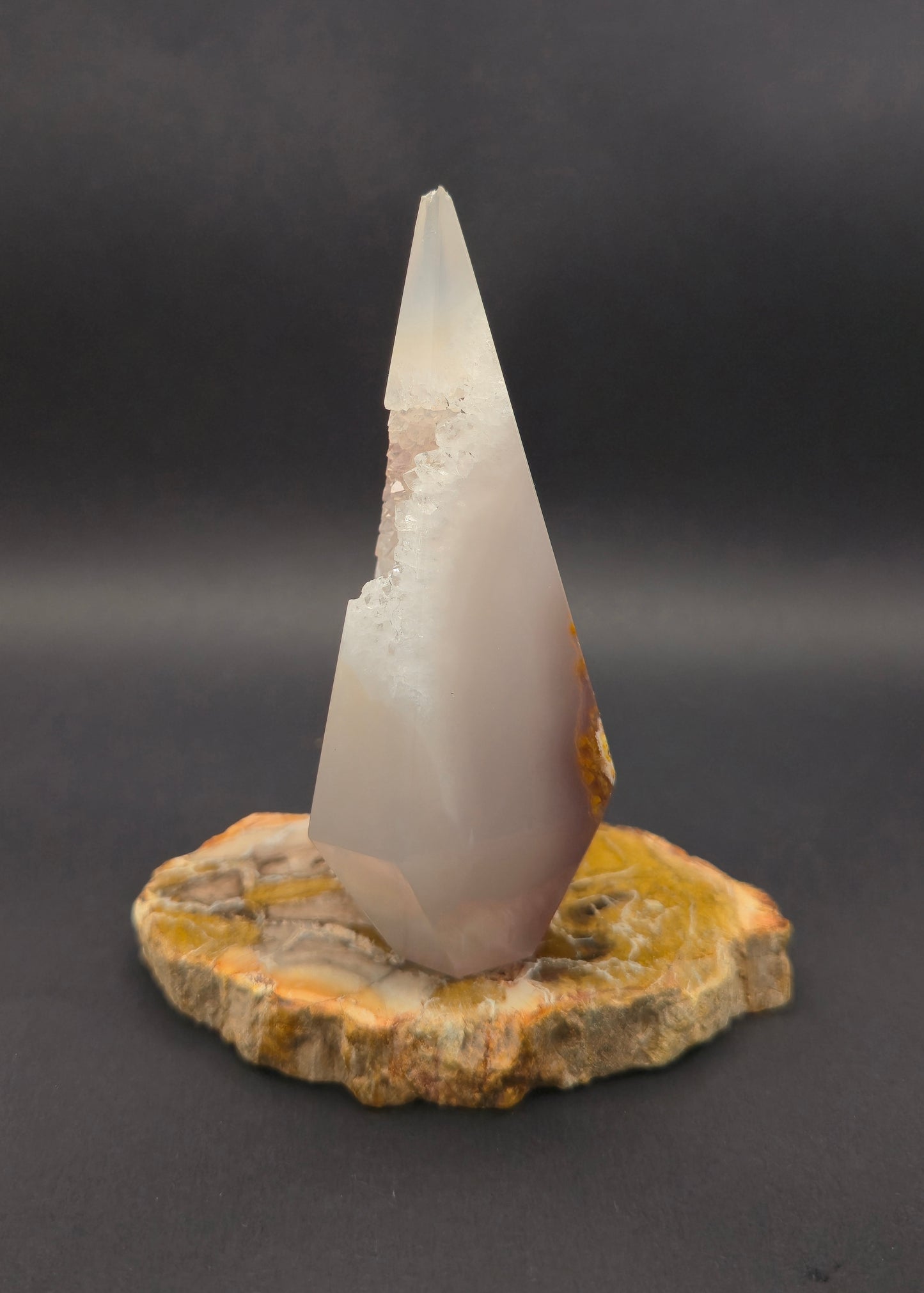 Agate Diamond with Druzy Pocket