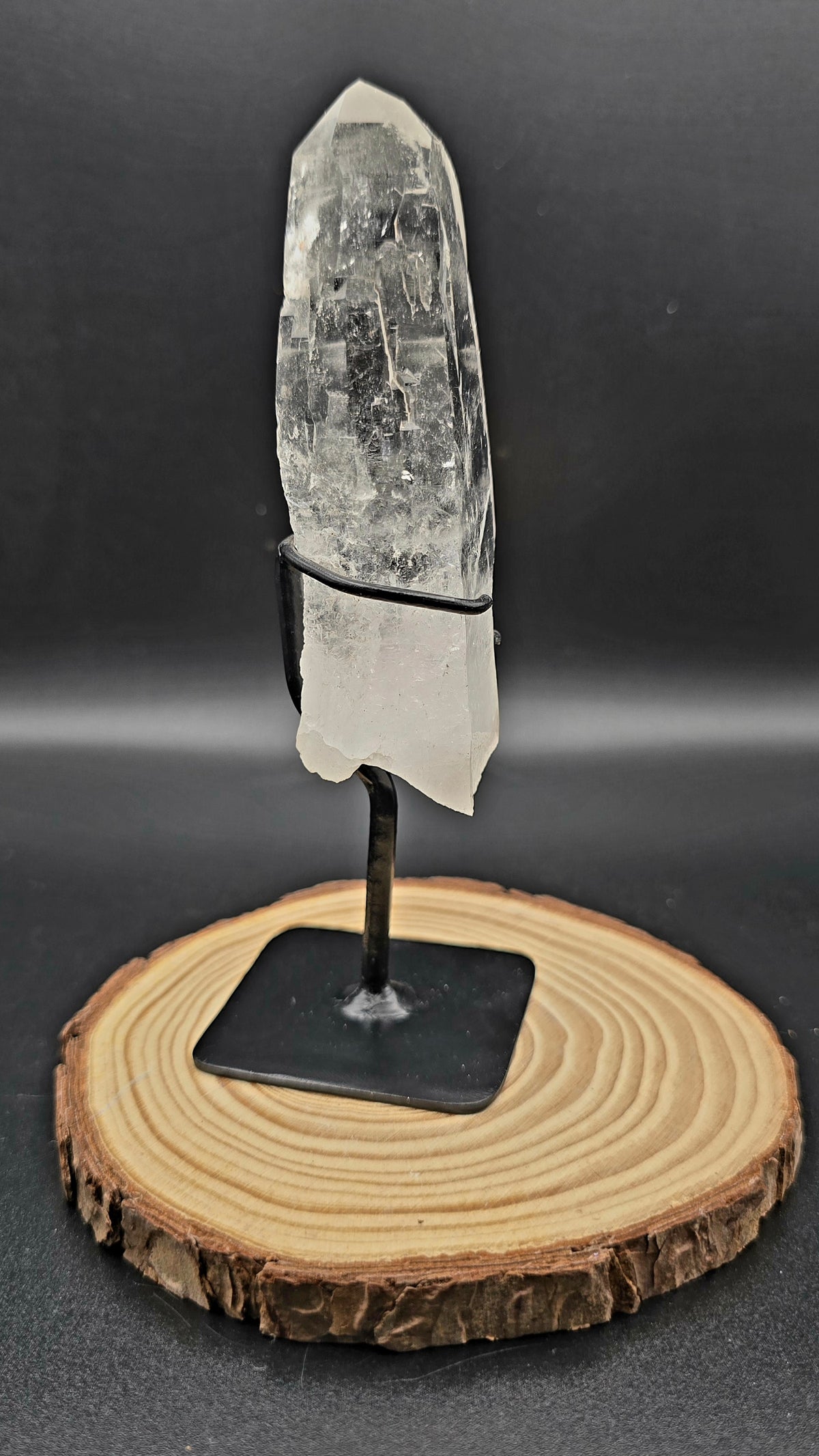 Lemurian Clear Quartz on stand