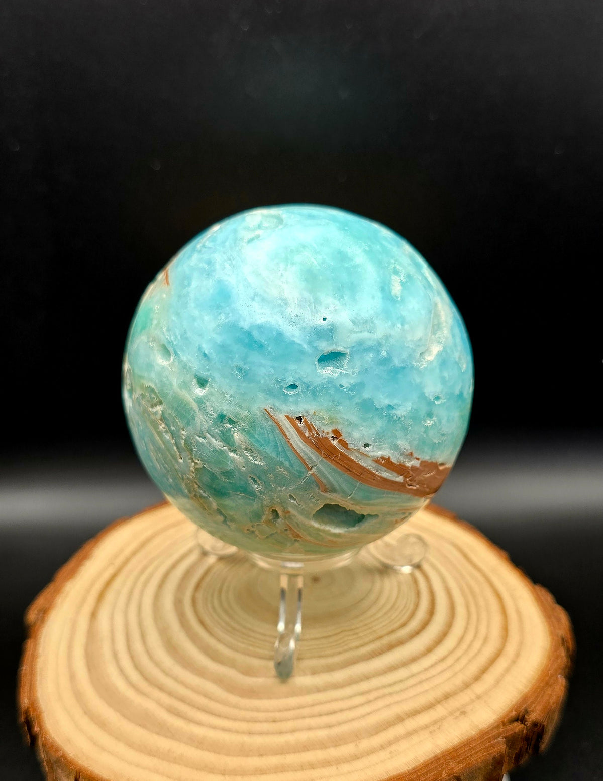 Blue Aragonite Sphere