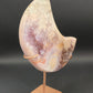 Pink Amethyst Moon on Stand