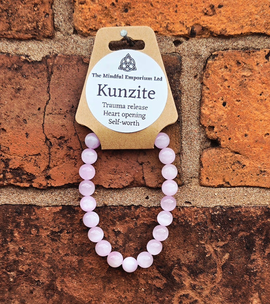 Kunzite 8mm Crystal Bracelet