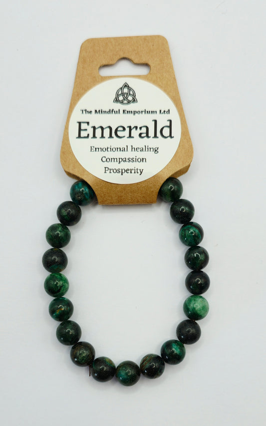 Emerald 8mm Bracelet