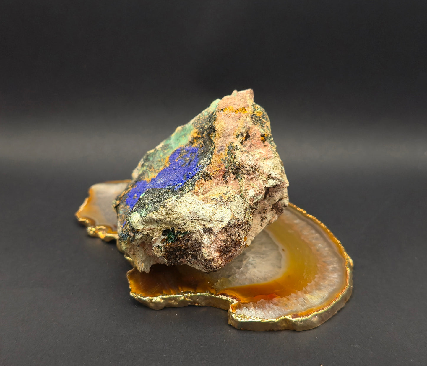 Crystallised Azurite with Malachite