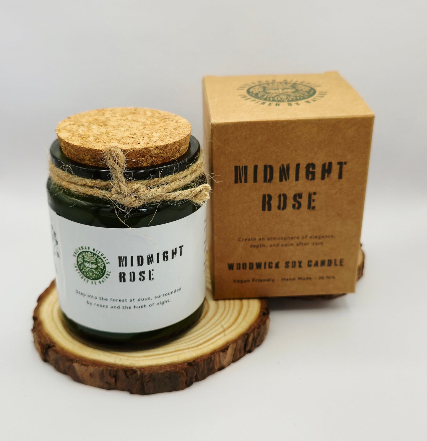 Green Man Midnight Rose Soy Wax Candle