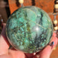Rare Turquoise in Quartz Sphere