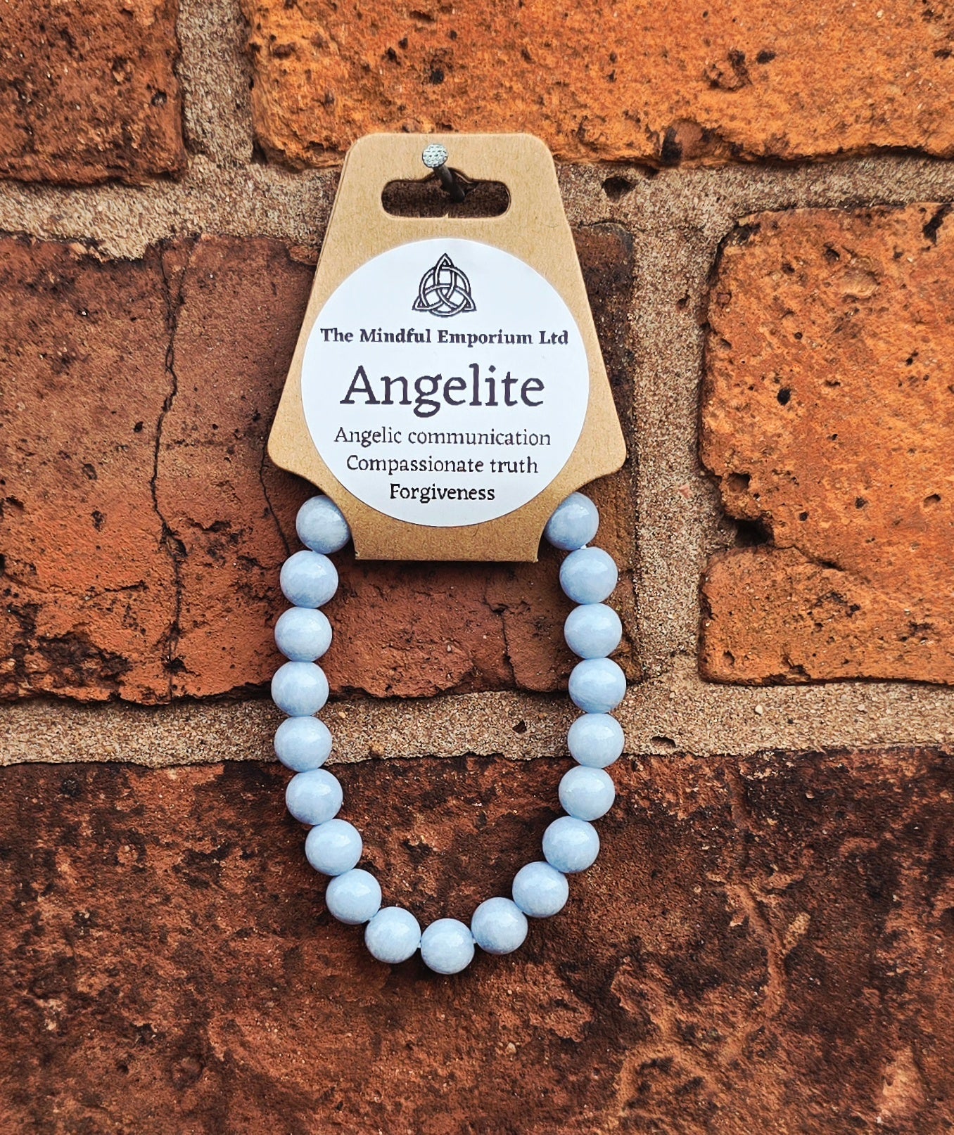 Angelite 8mm Crystal Bracelet