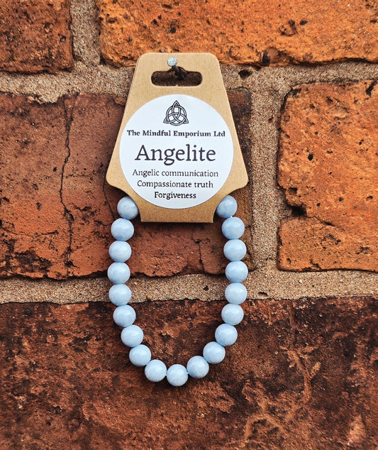 Angelite 8mm Crystal Bracelet