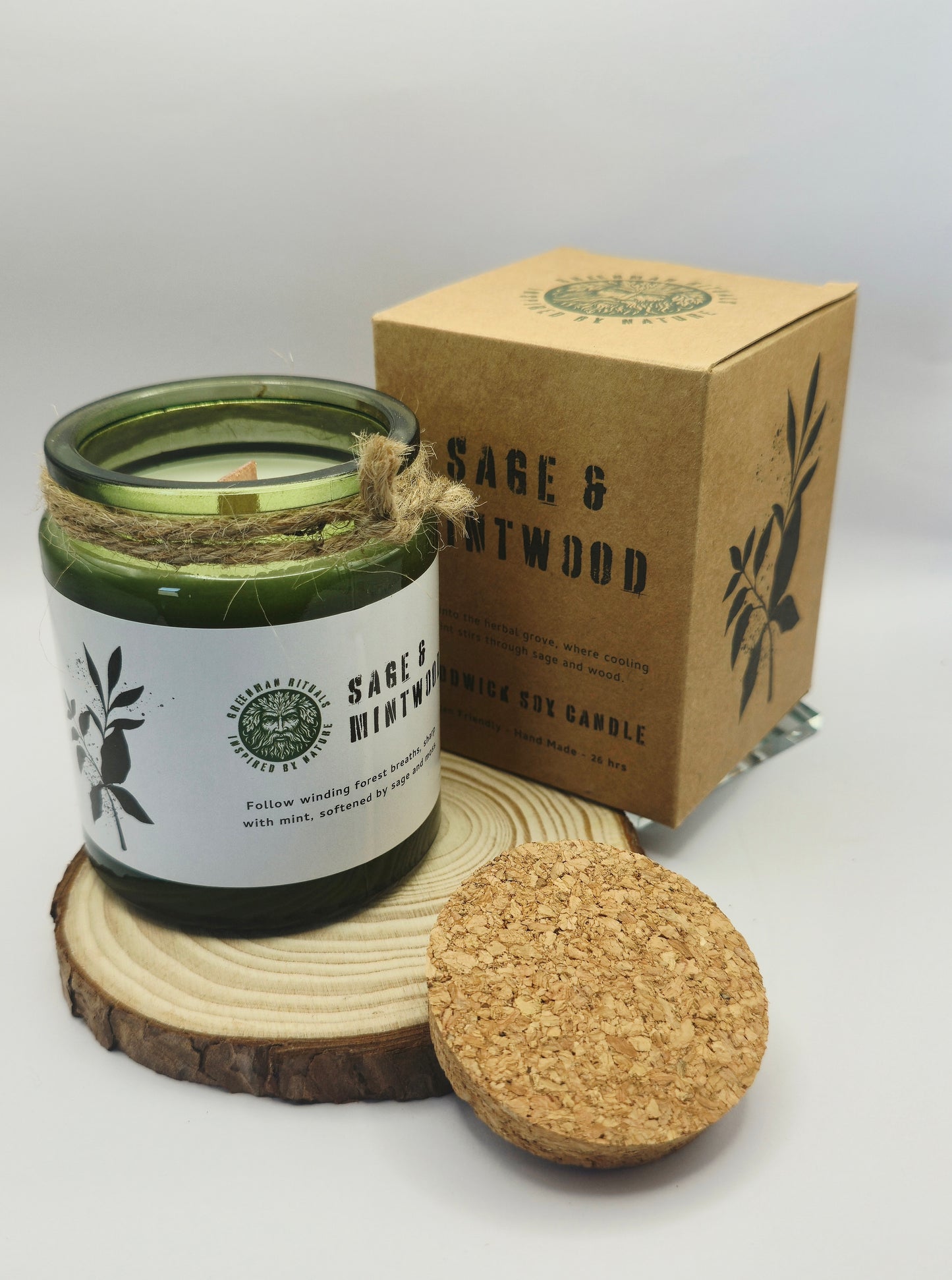 Green Man Sage & Mintwood Soy Wax Candle